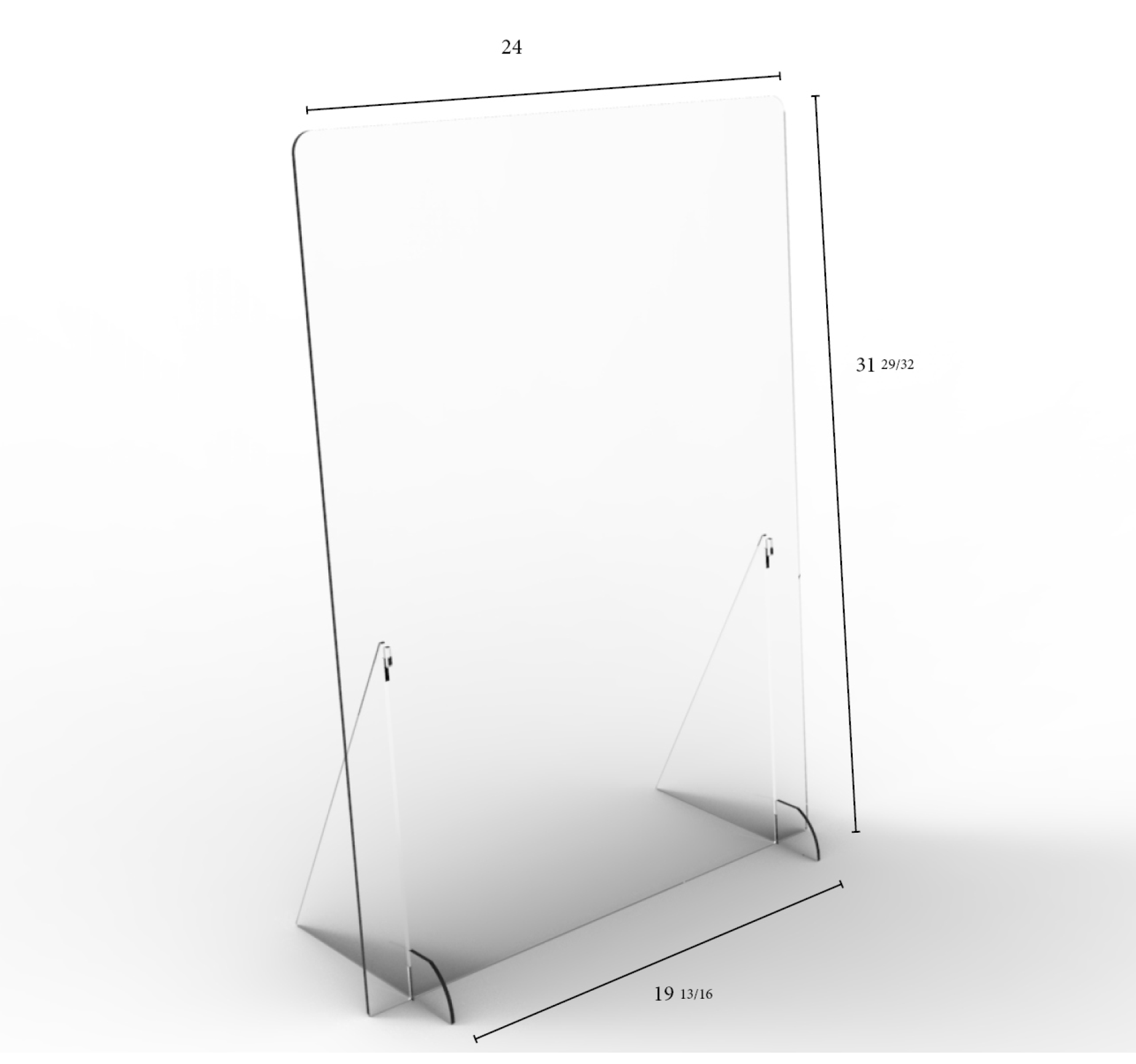 Solid Angled Clear Protective Shields - 24" W x 32" H | Shop Rodgers Wade